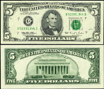 FR. 1985 G $5 1995 Federal Reserve Note Chicago G-D Block Superb CU