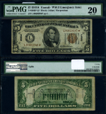FR. 2302* $5 1934-A Hawaii Note L-* Block PMG VF20 Star