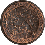 Netherlands 1906 Half Cent KM#133