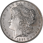 1891-S Morgan Silver Dollar - Choice