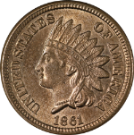 1861 Indian Cent Choice BU+ Great Eye Appeal Strong Strike