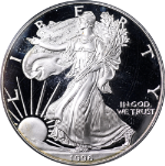 1996-P Silver American Eagle $1 PCGS PR69 DCAM Edmund Moy Signature Label STOCK