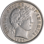 1907-P Barber Dime