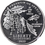 2022-W Platinum American Eagle $100 NGC PF70 Ultra Cameo Freedom of Speech