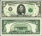 FR. 1981 F $5 1988-A Federal Reserve Note Atlanta F-C Block Gem CU