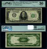 FR. 2202 D $500 1934-A Federal Reserve Note Cleveland D-A Block PMG VF30