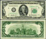 FR. 2159 D* $100 1950-B Federal Reserve Note Cleveland D-* Block AU+ Star