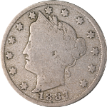 1887 Liberty V Nickel