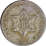 1851-O Three (3) Cent Silver Choice XF+ Great Eye Appeal Nice Strike