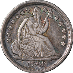 1840-O Seated Liberty Half Dime No Drapery Choice XF Superb Eye Appeal