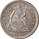 1857-O Seated Liberty Half Dime Nice BU+ Superb Eye Appeal Nice Strike