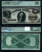 FR. 29 $1 1880 Legal Tender Choice PMG AU58