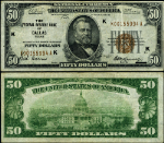 FR. 1880 K $50 1929 Federal Reserve Bank Note Dallas K-A Block VF