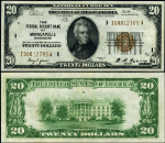 FR. 1870 I $20 1929 Federal Reserve Bank Note Minneapolis I-A Block XF+