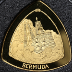 1997 Bermuda Gold Proof Triangular $60 Coin - 1.0oz .999 Fine OGP COA