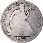 1871-S Seated Half Dollar