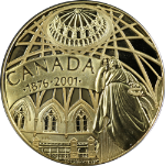 2001 Canada Gold $100 Library of Parliament 14kt 1/4oz Proof - OGP COA