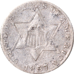 1857 Three (3) Cent Silver