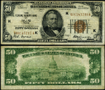 FR. 1880 K $50 1929 Federal Reserve Bank Note Dallas K-A Block Fine+