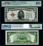 FR. 1527 $5 1928-B Legal Tender D-A Block Choice PMG CU64 EPQ