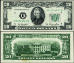 FR. 2060 D $20 1950-A Federal Reserve Note Cleveland D-B Block Choice CU
