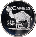 Camel Cigarettes Are Coming! 1 Ounce Silver 2 Piece Lot - .999 Fine OGP COA