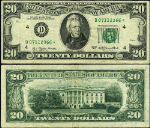 FR. 2072 D* $20 1977 Federal Reserve Note Cleveland D-* Block VF Star