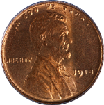 1918-P Lincoln Cent ANACS MS64 RB Superb Eye Appeal Strong Strike