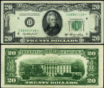 FR. 2060 D* $20 1950-A Federal Reserve Note Cleveland D-* Block VF Star