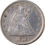 1875-CC Twenty (20) Cent Piece Nice VF+ Nice Eye Appeal Nice Strike