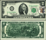 FR. 1935 D $2 1976 Federal Reserve Note Mogadore OH CU