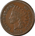 1866 Indian Cent Choice VF/XF Superb Eye Appeal Nice Strike