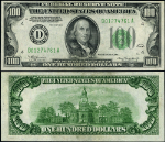 FR. 2152 D $100 1934 Federal Reserve Note Cleveland D-A Block AU+