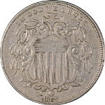 1867 Shield Nickel &#39;Rays&#39; Choice XF/AU Great Eye Appeal Nice Strike