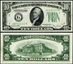 FR. 2009 G $10 1934-D Federal Reserve Note Chicago G-D Block Gem CU