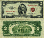 FR. 1509 $2 1953 Legal Tender Gutterfold Fine+