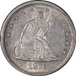 1875-S Twenty (20) Cent Piece Nice AU/BU Great Eye Appeal Nice Strike
