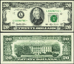 FR. 2080 L* $20 1993 Federal Reserve Note San Francisco L-* Block Choice AU+ Star