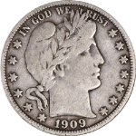 1909-P Barber Half Dollar