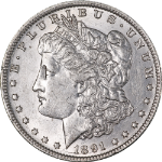 1891-O Morgan Silver Dollar - Many Die Cracks