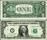 FR. 1910 I $1 1977-A Federal Reserve Note Offset or Wet-Ink Transfer Gem CU