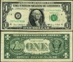 FR. 1907 D $1 1969-D Federal Reserve Note Gutter-fold VF