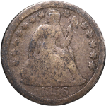 1856-P Seated Liberty Dime - Large Date