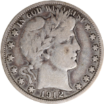 1912-S Barber Half Dollar