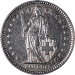 Switzerland 1921-B Franc ICG AU55 KM#24