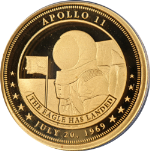 2019 Fiji $10 Gold Moon Landing Commem. 1/4 oz .999 Fine ANACS Gem Proof
