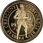 1996 Netherland Gold Double Dukat 6.98 Gram .983 Fine Proof OGP