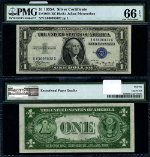 FR. 1608 $1 1935-A Silver Certificate K-C Block Gem PMG CU66 EPQ