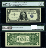 FR. 1620* $1 1957-A Silver Certificate *-A Block Gem PMG CU66 EPQ Star