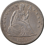 1850-P Seated Liberty Dollar Choice XF Details Key Date Nice Eye Appeal